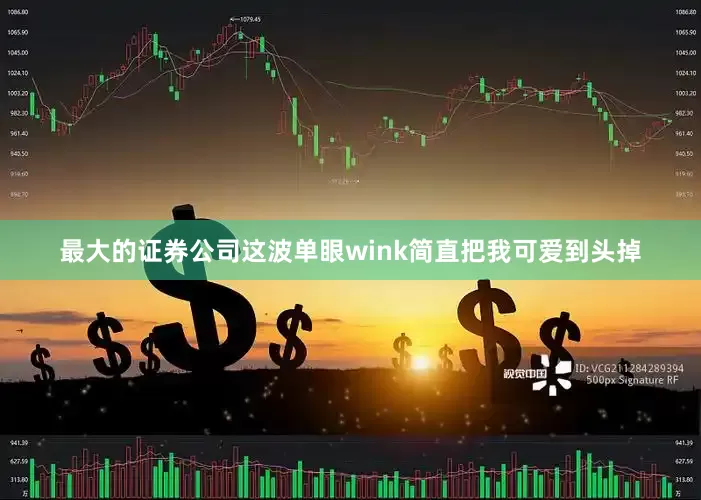 最大的证券公司这波单眼wink简直把我可爱到头掉