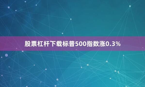 股票杠杆下载标普500指数涨0.3%