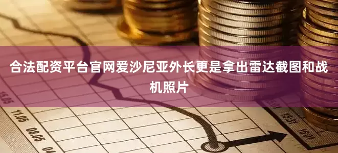 合法配资平台官网爱沙尼亚外长更是拿出雷达截图和战机照片